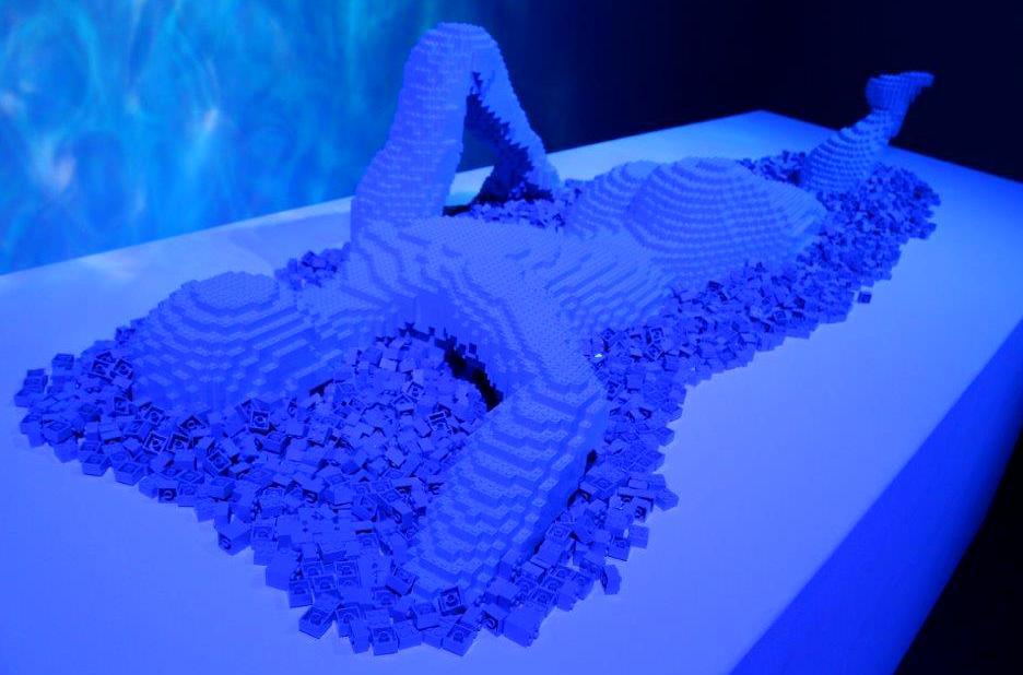 Escultura de Nathan Sawaya, na exposição A Arte de Criar com LEGO, no Parque Ibirapuera, em São Paulo. (Divulgação / La Viagem)Escultura de Nathan Sawaya, na exposição A Arte de Criar com LEGO, no Parque Ibirapuera, em São Paulo. (Divulgação / La Viagem)