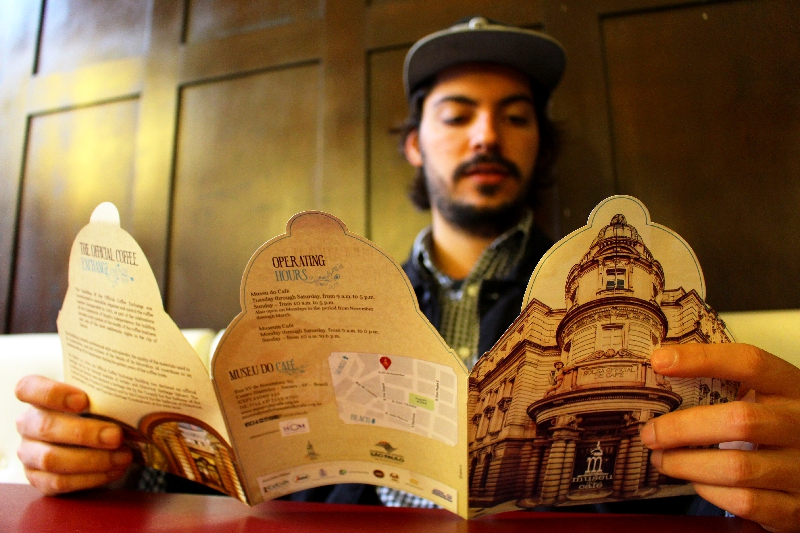 Cardápio da Cafeteria na Bolsa Oficial de Café, na cidade de Santos, litoral de São Paulo (Foto: La Viagem)