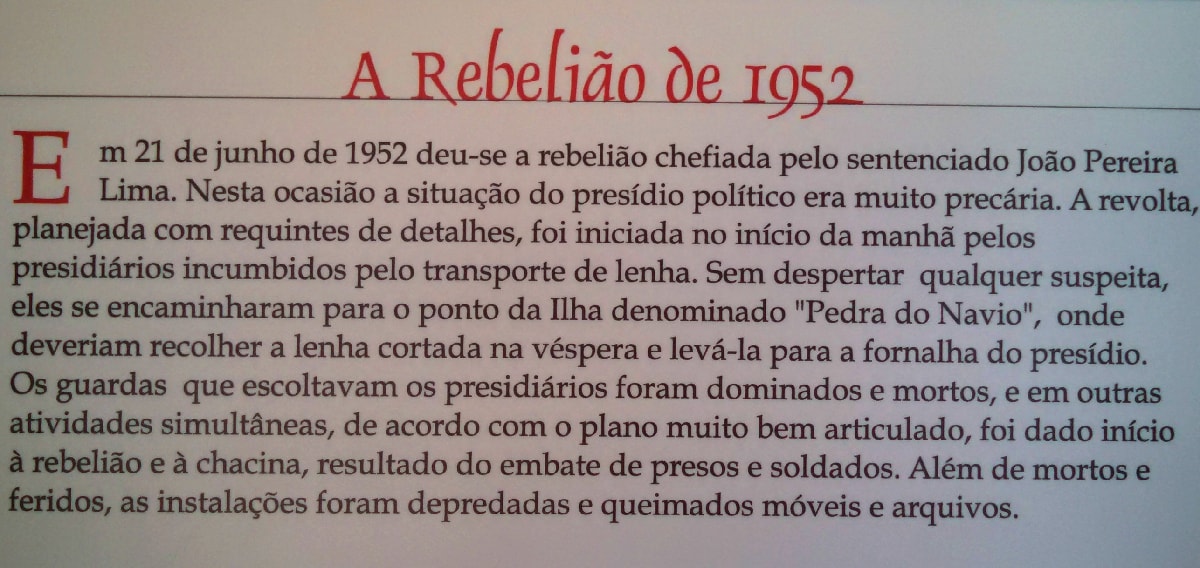 Texto introdutório sobre a história do presídio retirado do Museu da Ilha Achieta, situada na cidade de Ubatuba, litoral de São Paulo (Foto: La Viagem)