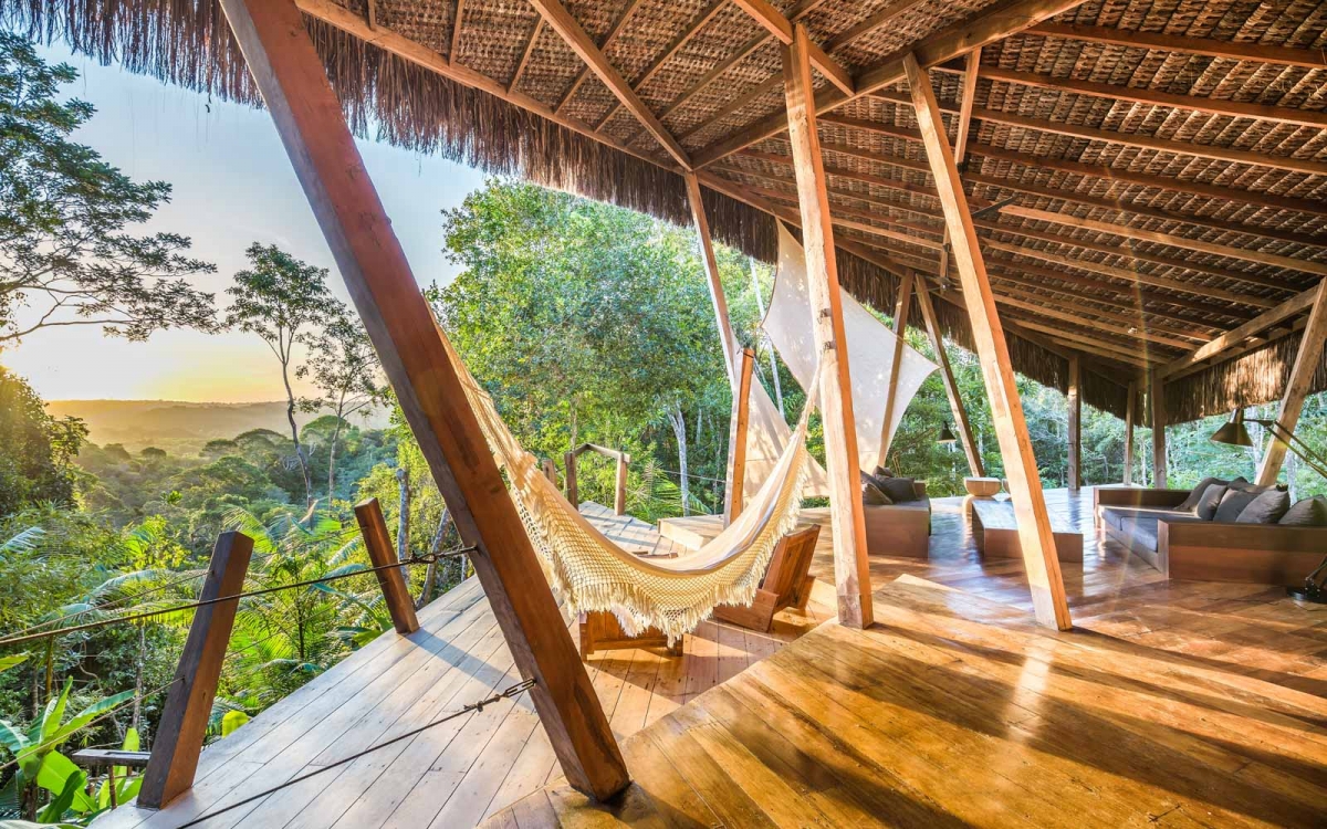 Villa Kabru, na cidade de Itacaré, na Bahia. O Glamping que mistura sofisticação e interação total com a Mata Atlântica. (Divulgação/Internet)