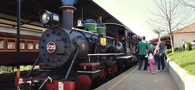 O trem Campinas-Jaguariúna é um dos passeios ferroviários mais lindos do interior paulista. (Divulgação/Internet)